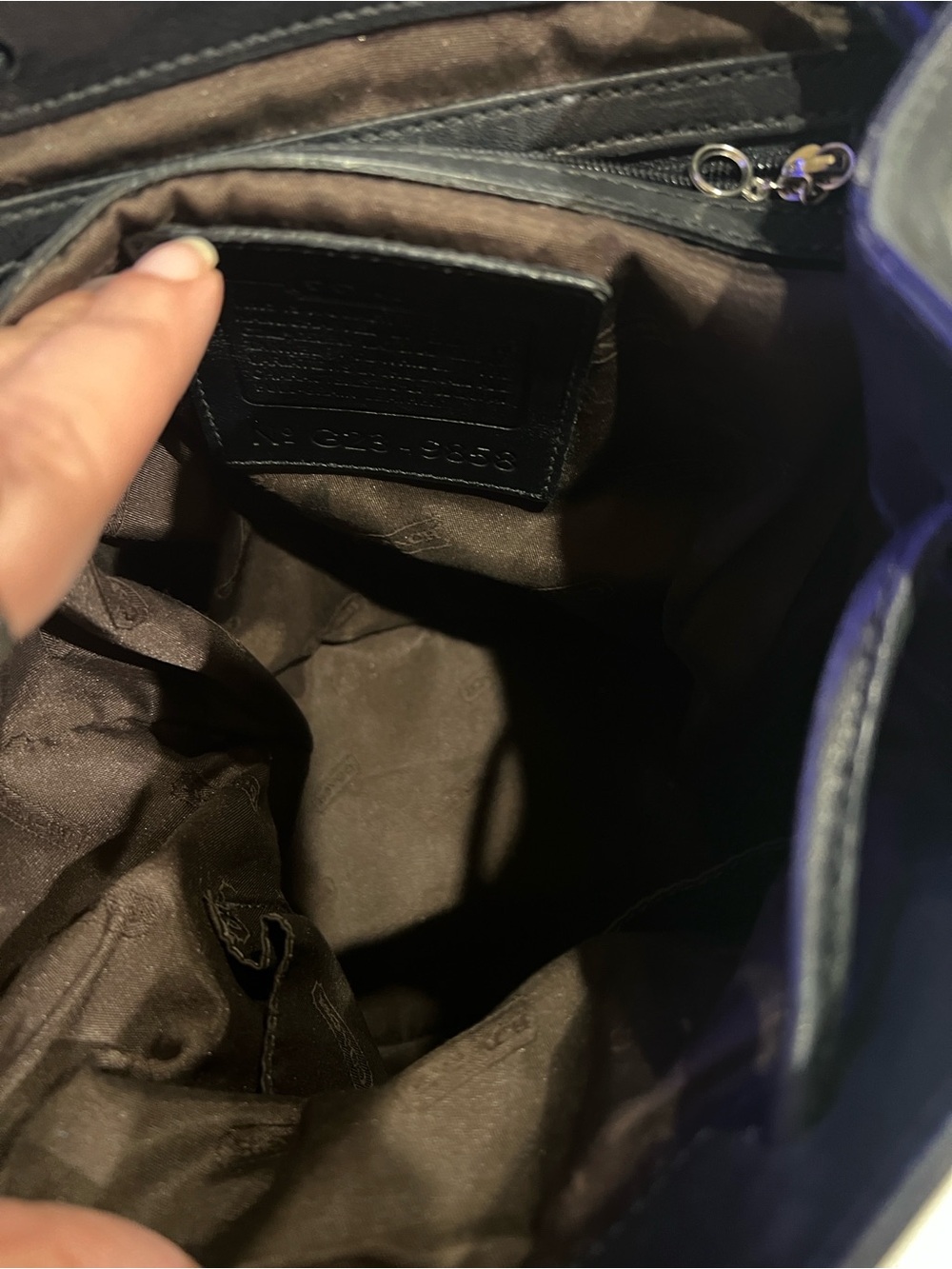 COACH Vintage All Leather legacy Black Backpack 9858 Women's Adjustable Straps - Picture 11 of 14